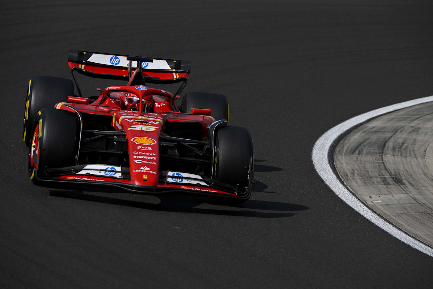 BUDAPEST, HUNGARY - JULY 21: Charles Leclerc of Monaco driving the (16) Ferrari SF-24 on track during the F1 Grand Prix of Hungary at Hungaroring on July 21, 2024 in Budapest, Hungary. (Photo by Rudy Carezzevoli/Getty Images)