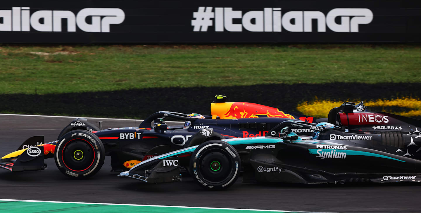 MONZA, ITALY - SEPTEMBER 01: Sergio Perez of Mexico driving the (11) Oracle Red Bull Racing RB20