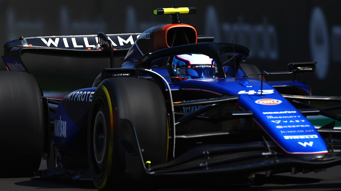 MONZA, ITALY - AUGUST 30: Franco Colapinto of Argentina driving the (43) Williams FW46 Mercedes on track during practice ahead of the F1 Grand Prix of Italy at Autodromo Nazionale Monza on August 30, 2024 in Monza, Italy. (Photo by Peter Fox - Formula 1/Formula 1 via Getty Images)