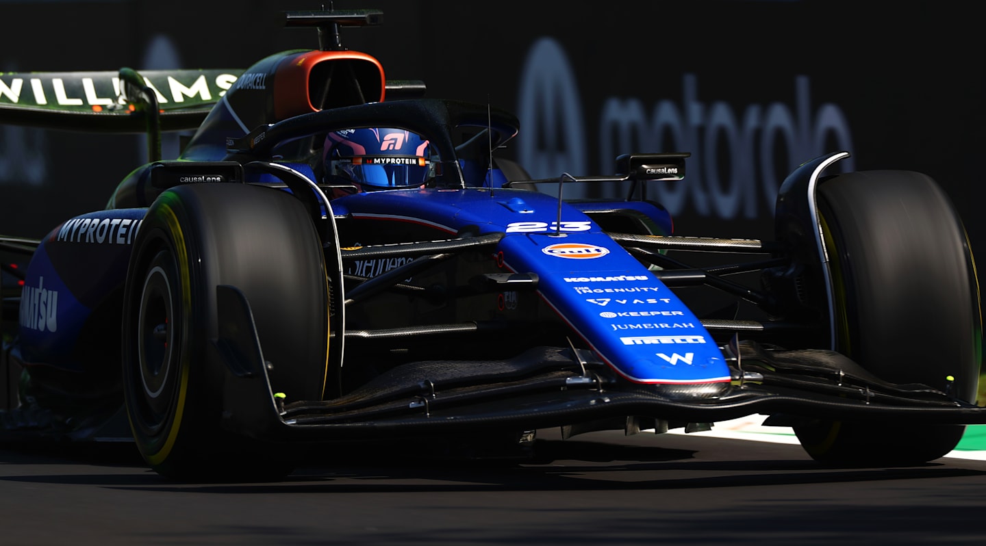 MONZA, ITALY - AUGUST 30: Alexander Albon of Thailand driving the (23) Williams FW46 Mercedes on