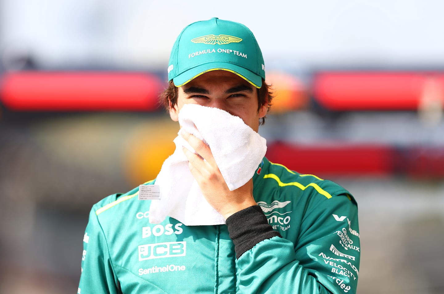 MONZA, ITALY - AUGUST 31: Lance Stroll of Canada and Aston Martin F1 Team walks in the Pitlane