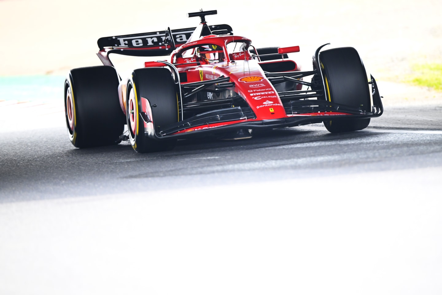 SUZUKA, JAPAN - APRIL 06: Charles Leclerc of Monaco driving the (16) Ferrari SF-24 on track during