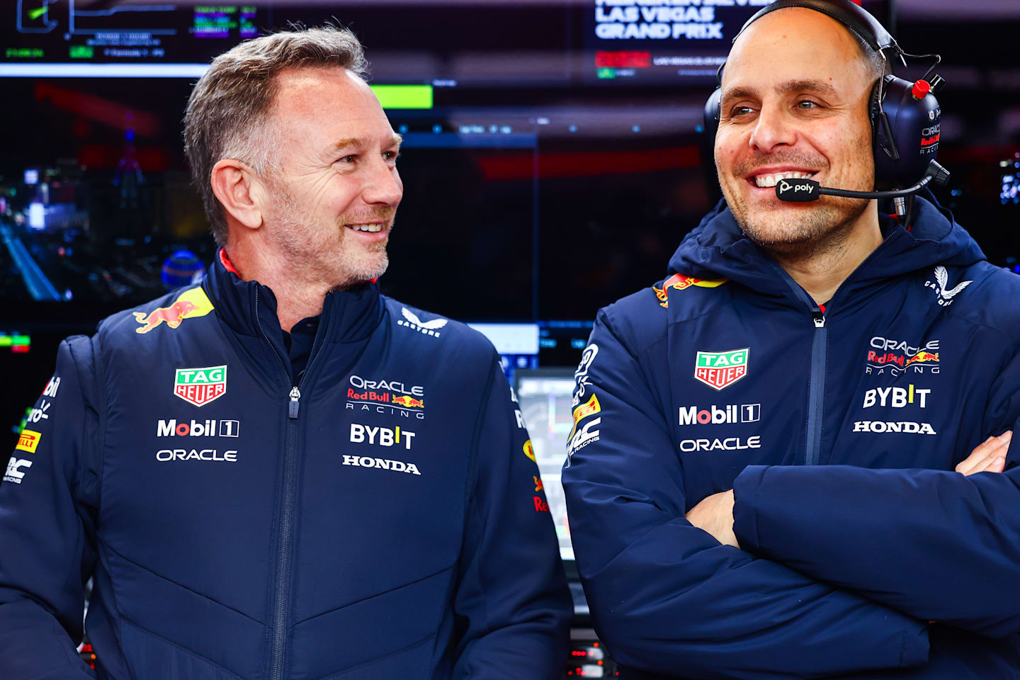 LAS VEGAS, NEVADA - NOVEMBER 23: Oracle Red Bull Racing Team Principal Christian Horner and Oracle