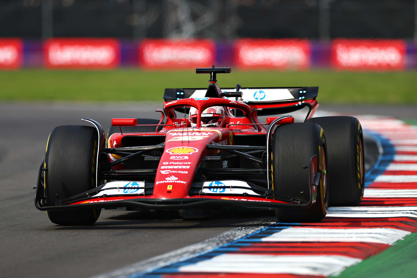 MEXICO CITY, MEXICO - OCTOBER 27: Charles Leclerc of Monaco driving the (16) Ferrari SF-24 on track