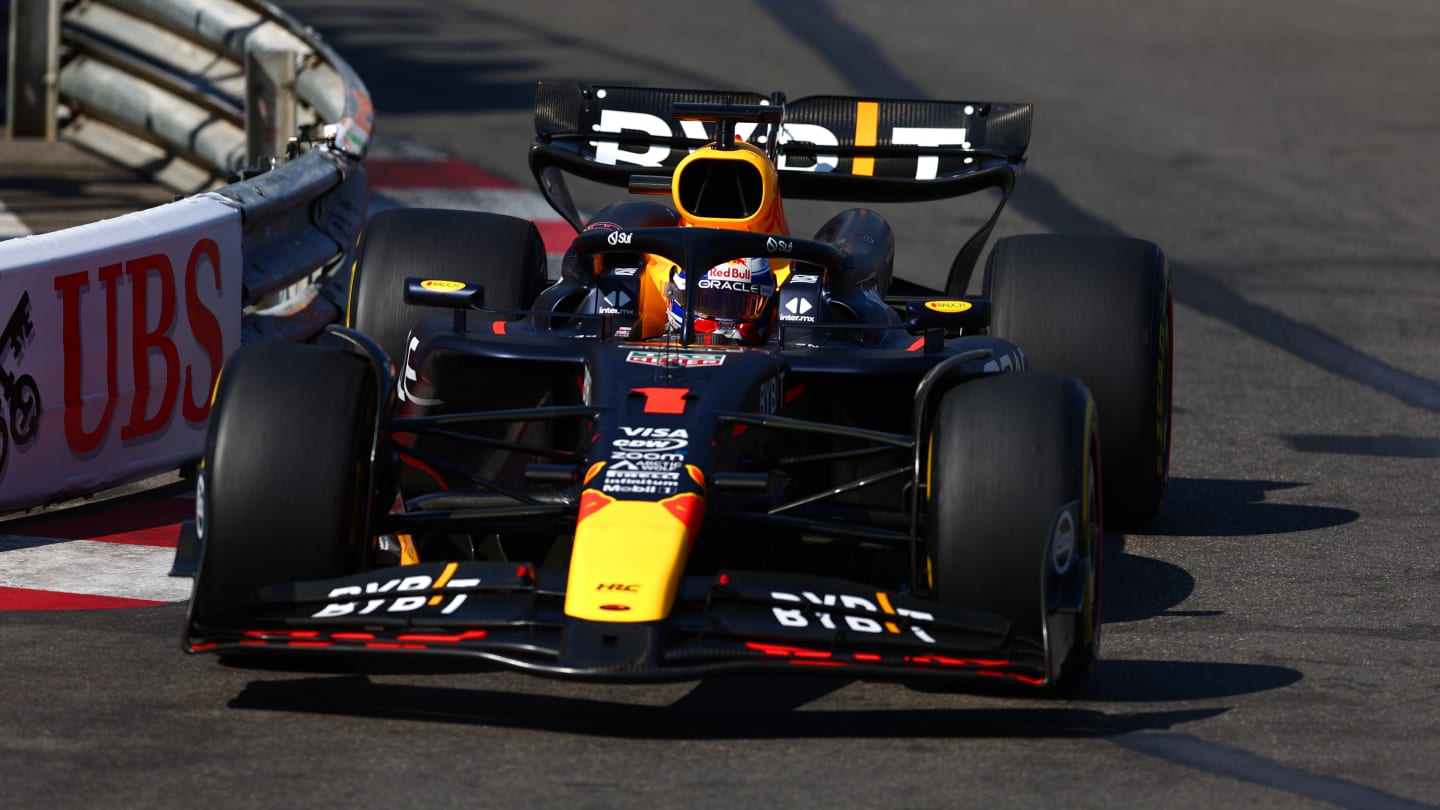 MONTE-CARLO, MONACO - MAY 26: Max Verstappen of the Netherlands driving the (1) Oracle Red Bull Racing RB20 on track during the F1 Grand Prix of Monaco at Circuit de Monaco on May 26, 2024 in Monte-Carlo, Monaco. (Photo by Bryn Lennon - Formula 1/Formula 1 via Getty Images)