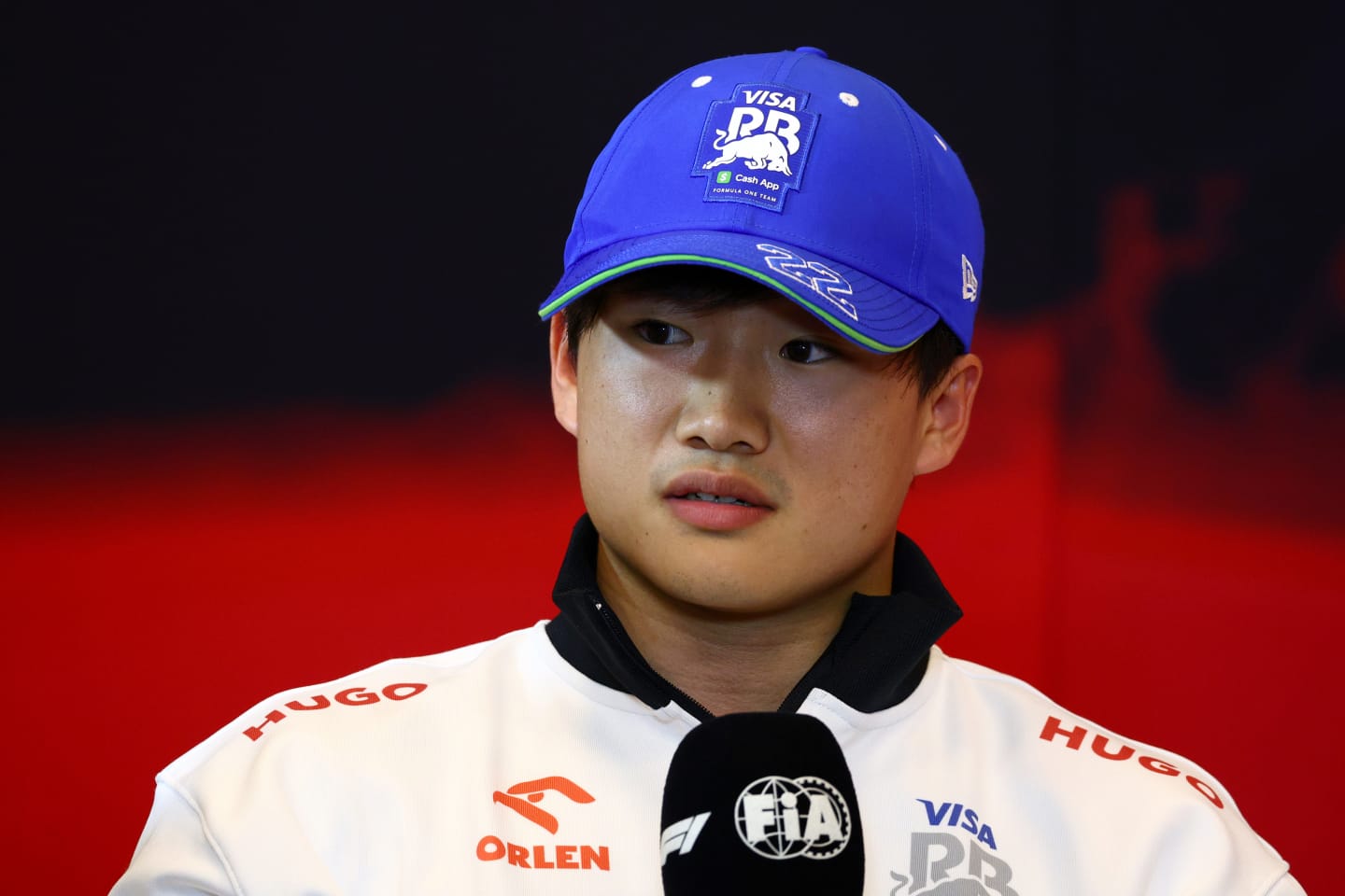 MONTE-CARLO, MONACO - MAY 23: Yuki Tsunoda of Japan and Visa Cash App RB attends the Drivers Press Conference during previews ahead of the F1 Grand Prix of Monaco at Circuit de Monaco on May 23, 2024 in Monte-Carlo, Monaco. (Photo by Clive Rose/Getty Images)