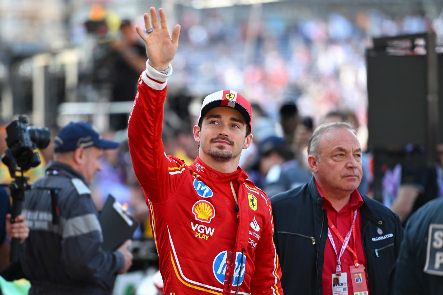 MONTE-CARLO, MONACO - MAY 25: Pole position qualifier Charles Leclerc of Monaco and Ferrari