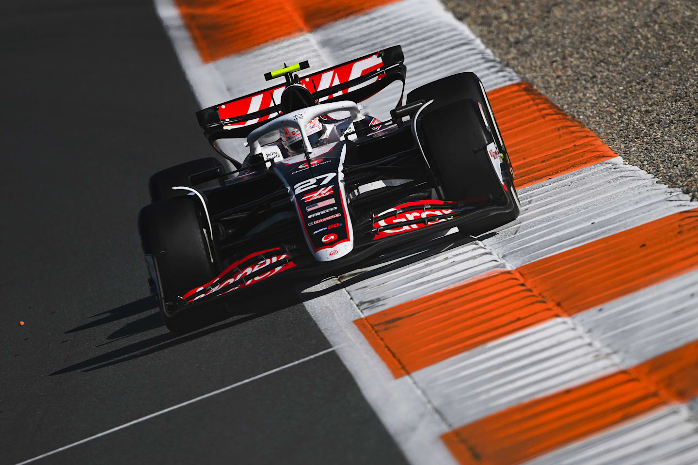 ZANDVOORT, NETHERLANDS - AUGUST 25: Nico Hulkenberg of Germany driving the (27) Haas F1 VF-24