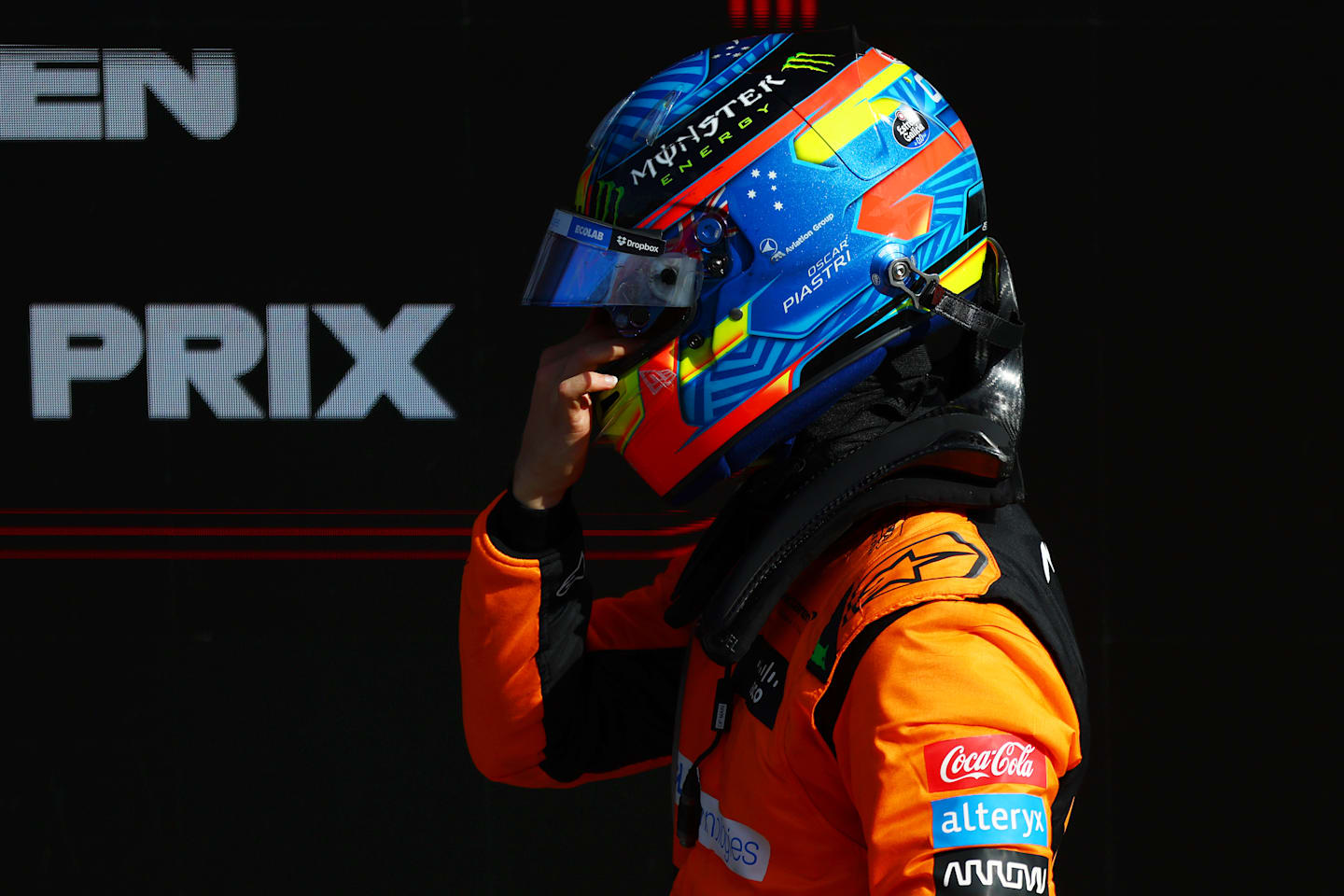 ZANDVOORT, NETHERLANDS - AUGUST 25: 4th placed Oscar Piastri of Australia and McLaren looks on in