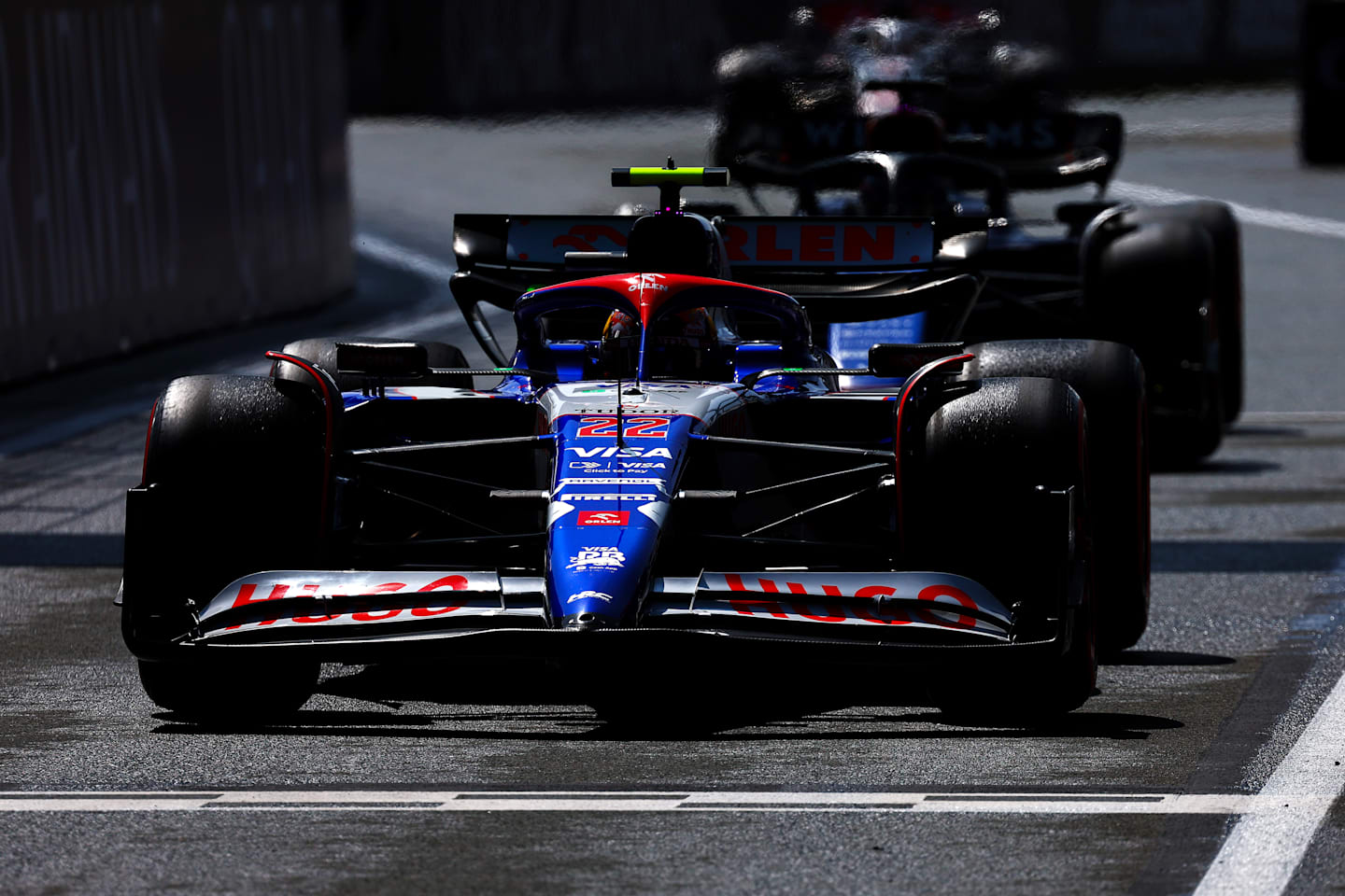 ZANDVOORT, NETHERLANDS - AUGUST 23: Yuki Tsunoda of Japan driving the (22) Visa Cash App RB VCARB 01 on track during practice ahead of the F1 Grand Prix of Netherlands at Circuit Zandvoort on August 23, 2024 in Zandvoort, Netherlands. (Photo by Mark Thompson/Getty Images)