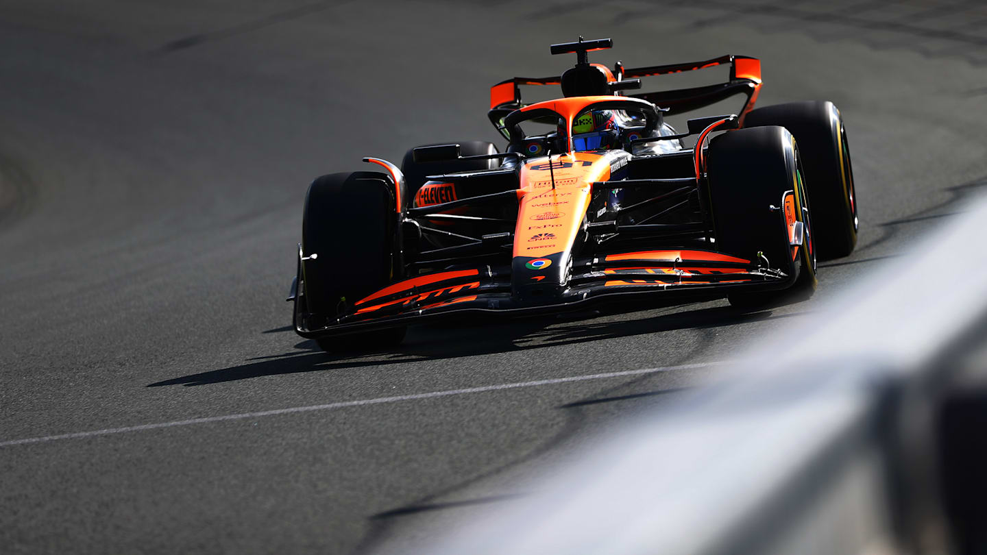 ZANDVOORT, NETHERLANDS - AUGUST 23: Oscar Piastri of Australia driving the (81) McLaren MCL38 Mercedes on track during practice ahead of the F1 Grand Prix of Netherlands at Circuit Zandvoort on August 23, 2024 in Zandvoort, Netherlands. (Photo by Peter Fox - Formula 1/Formula 1 via Getty Images)