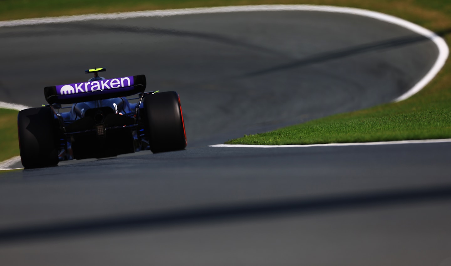 ZANDVOORT, NETHERLANDS - AUGUST 23: Logan Sargeant of United States driving the (2) Williams FW46 Mercedes on track during practice ahead of the F1 Grand Prix of Netherlands at Circuit Zandvoort on August 23, 2024 in Zandvoort, Netherlands. (Photo by Mark Thompson/Getty Images)