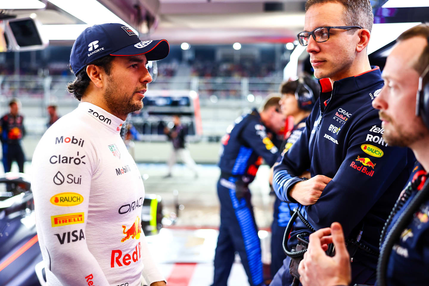 LUSAIL CITY, QATAR - DECEMBER 01: Sergio Perez of Mexico and Oracle Red Bull Racing prepares to