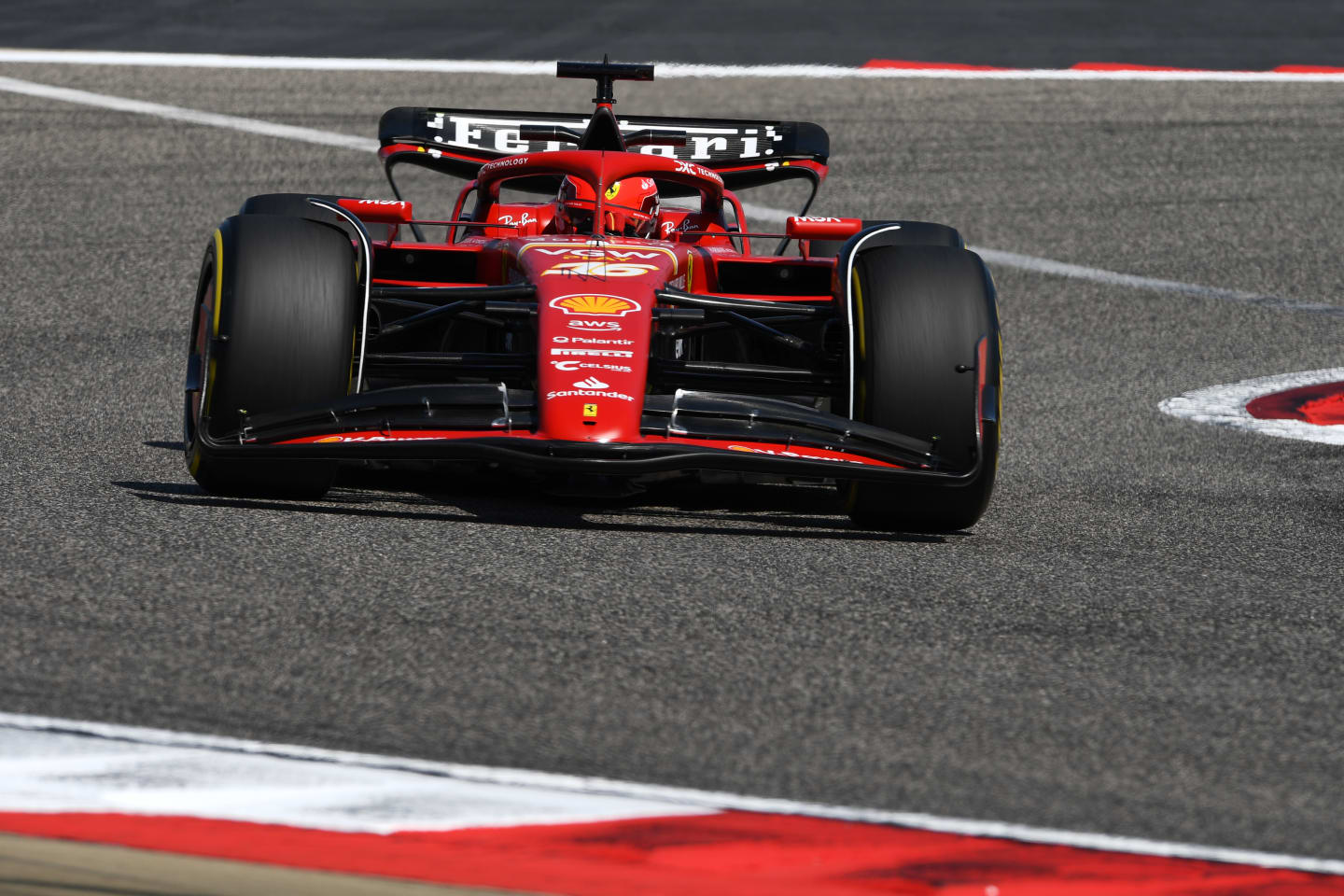 BAHRAIN, BAHRAIN - FEBRUARY 22: Charles Leclerc of Monaco driving the (16) Ferrari SF-24 on track