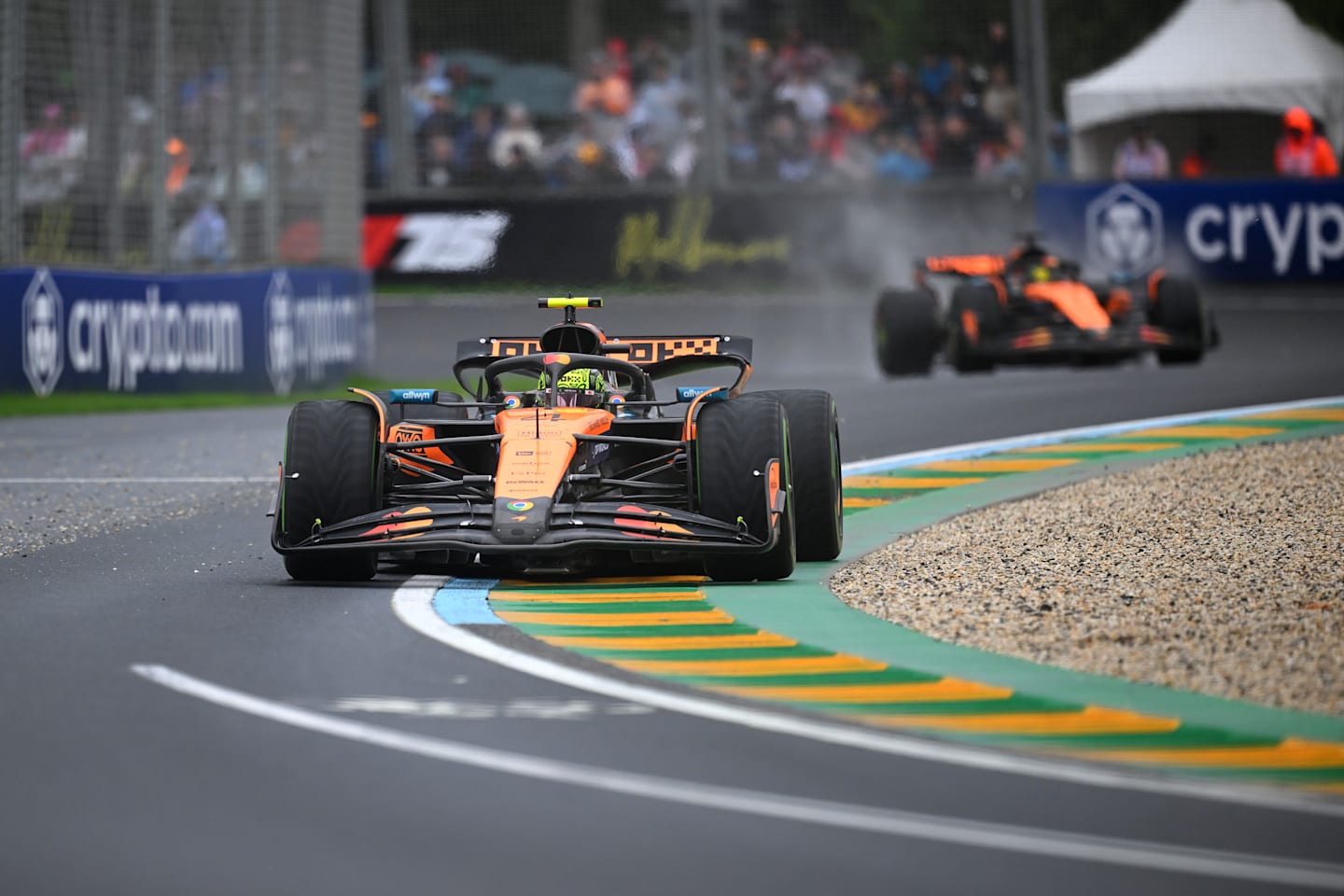 MELBOURNE, AUSTRALIA - MARCH 16: Lando Norris of Great Britain driving the (4) McLaren MCL39
