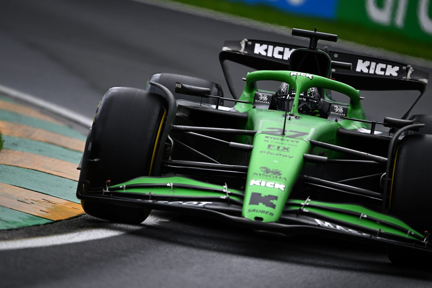 MELBOURNE, AUSTRALIA - MARCH 16: Nico Hulkenberg of Germany driving the (27) Kick Sauber C45