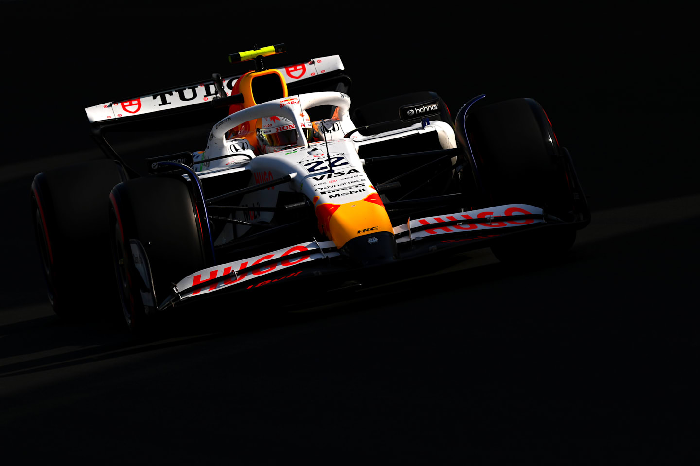 SHANGHAI, CHINA - MARCH 22: Yuki Tsunoda of Japan driving the (22) Visa Cash App Racing Bulls VCARB