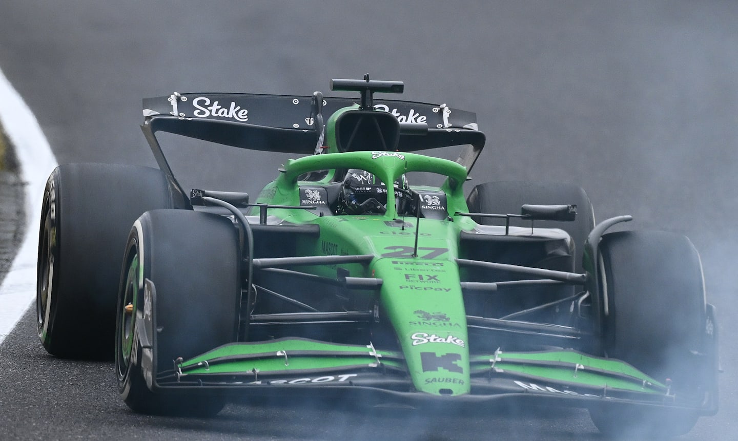 SUZUKA, JAPAN - APRIL 06: Nico Hulkenberg of Germany driving the (27) Kick Sauber C45 Ferrari on