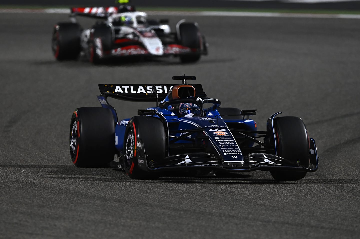 BAHRAIN, BAHRAIN - APRIL 13: Alexander Albon of Thailand driving the (23) Williams FW47 Mercedes