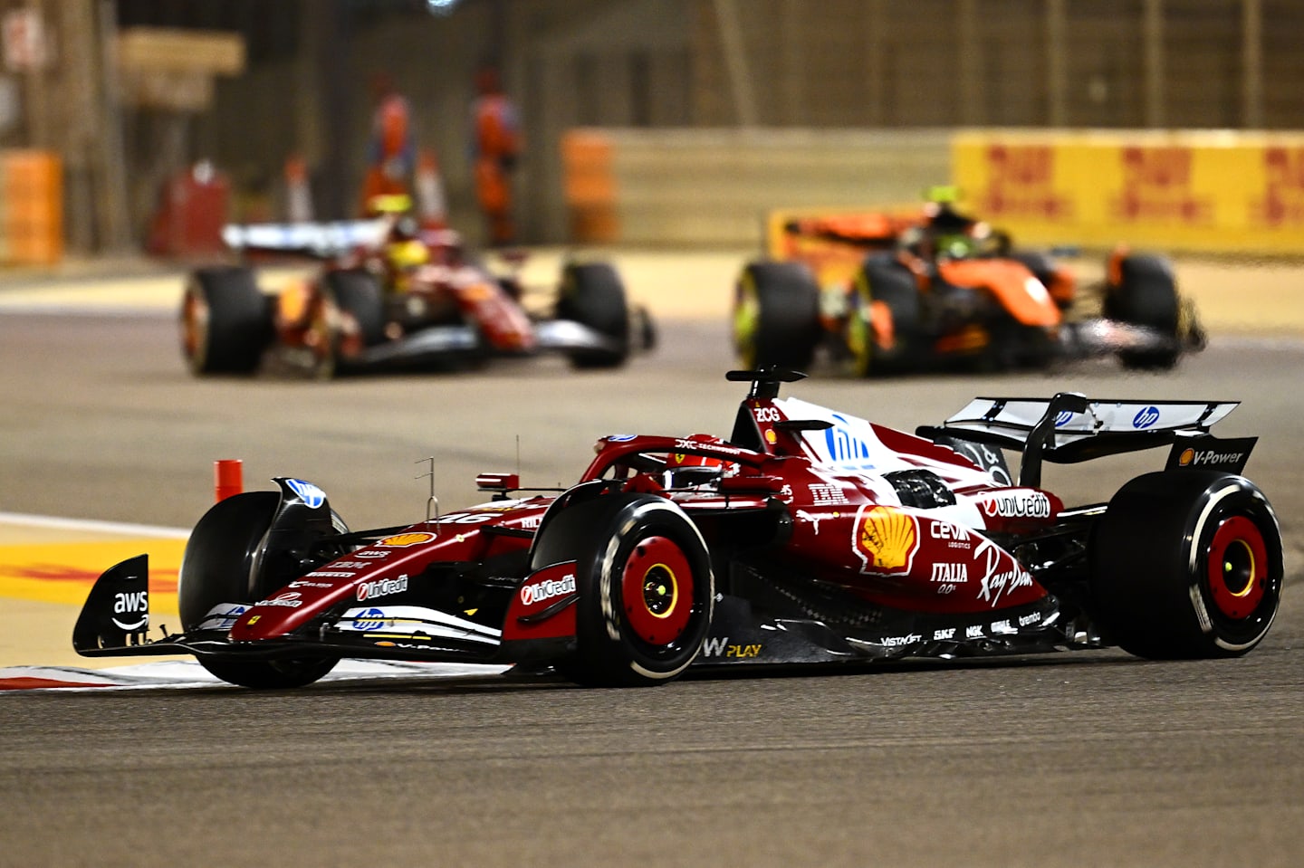 BAHRAIN, BAHRAIN - APRIL 13: Charles Leclerc of Monaco driving the (16) Scuderia Ferrari SF-25