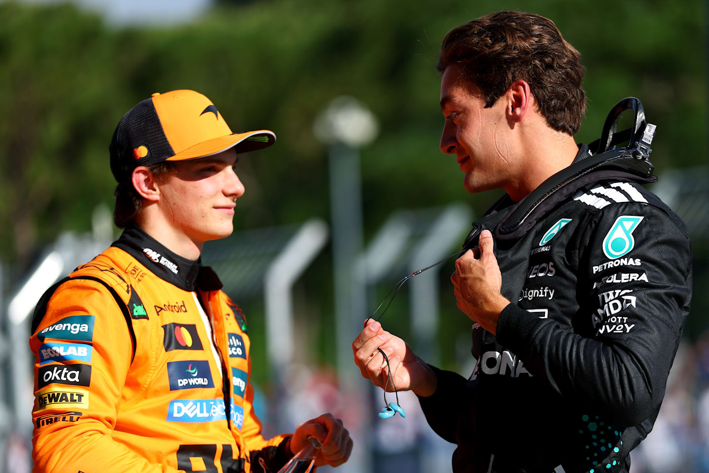 IMOLA, ITALY - MAY 17: Pole position qualifier Oscar Piastri of Australia and McLaren and Third