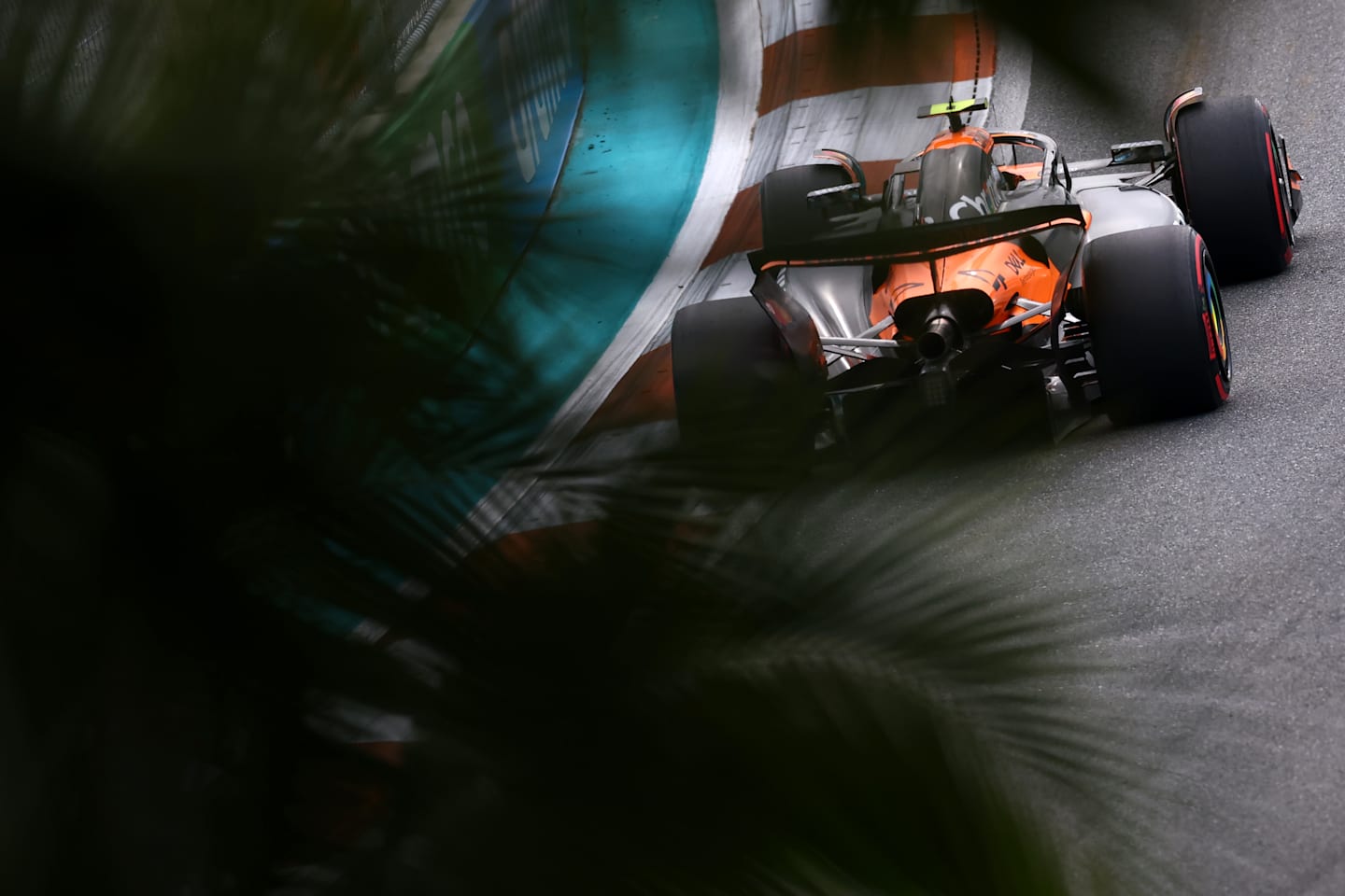 MIAMI, FLORIDA - MAY 03: Lando Norris of Great Britain driving the (4) McLaren MCL39 Mercedes on