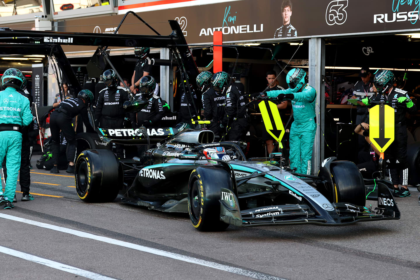 MONTE-CARLO, MONACO - MAY 25: Andrea Kimi Antonelli of Italy driving the (12) Mercedes AMG Petronas