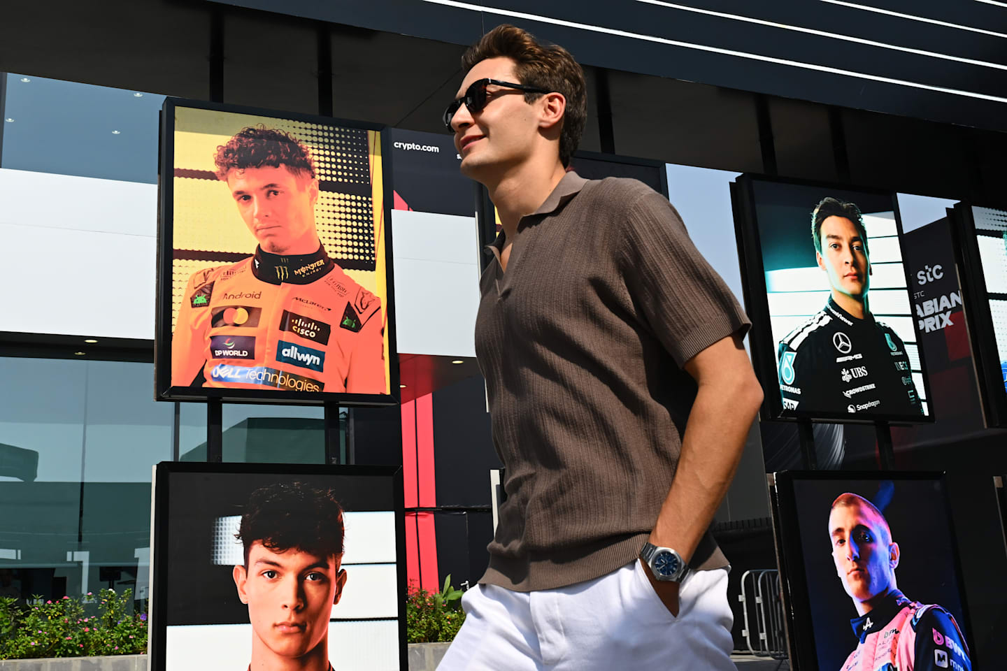 JEDDAH, SAUDI ARABIA - APRIL 17: George Russell of Great Britain and Mercedes AMG Petronas F1 Team