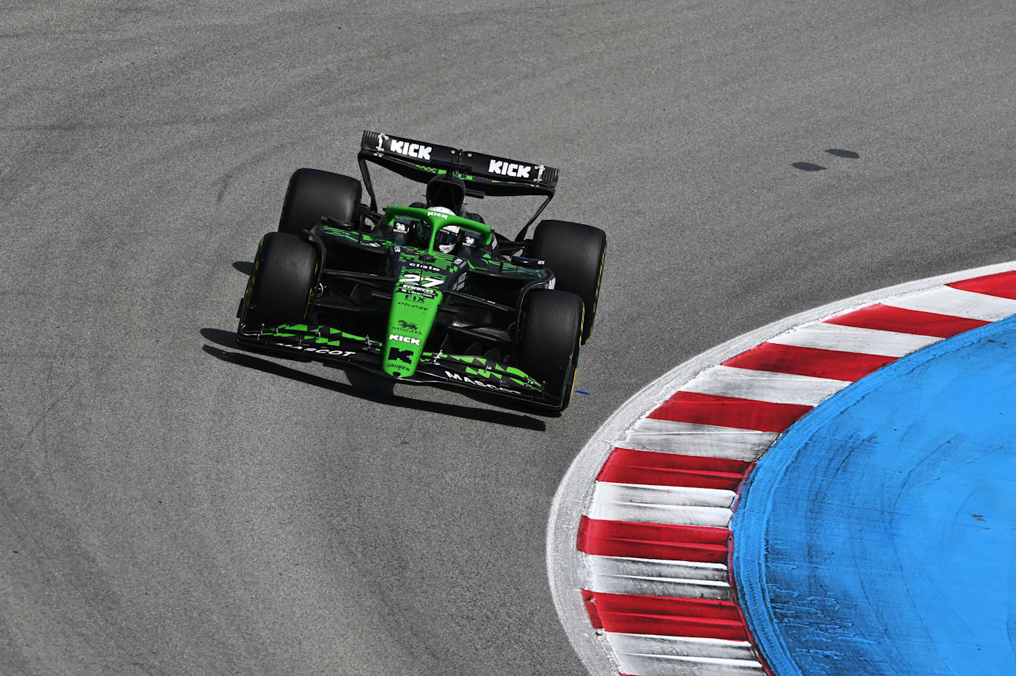 BARCELONA, SPAIN - JUNE 01: Nico Hulkenberg of Germany driving the (27) Kick Sauber C45 Ferrari on track during the F1 Grand Prix of Spain at Circuit de Barcelona-Catalunya on June 01, 2025 in Barcelona, Spain. (Photo by Rudy Carezzevoli/Getty Images)