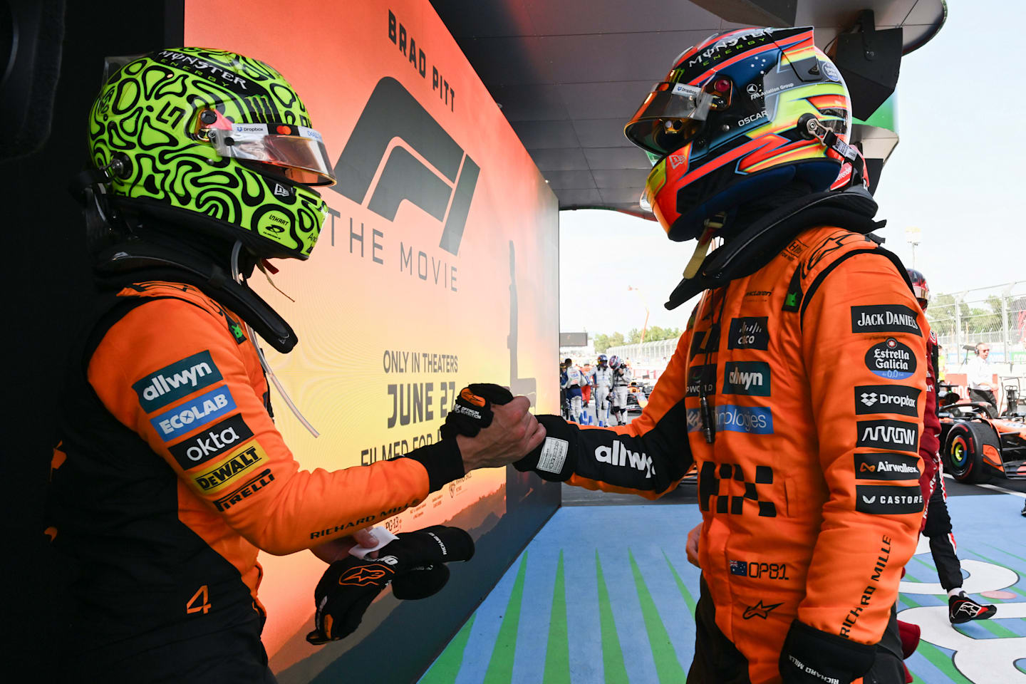 BARCELONA, SPAIN - JUNE 01: Second placed Lando Norris of Great Britain and McLaren and Race winner