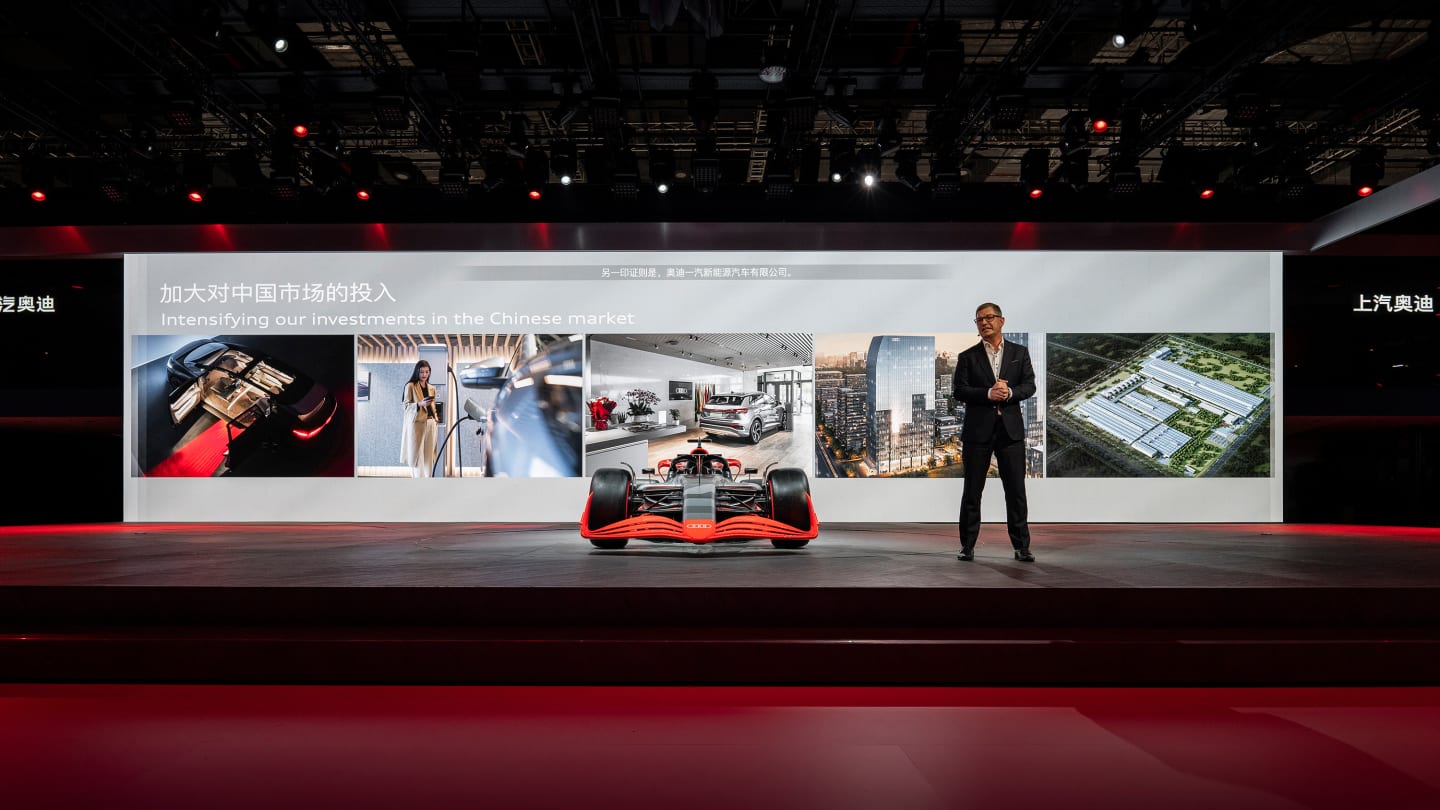 Audi CEO Markus Duesmann during the Audi press conference at Auto Shanghai 2023