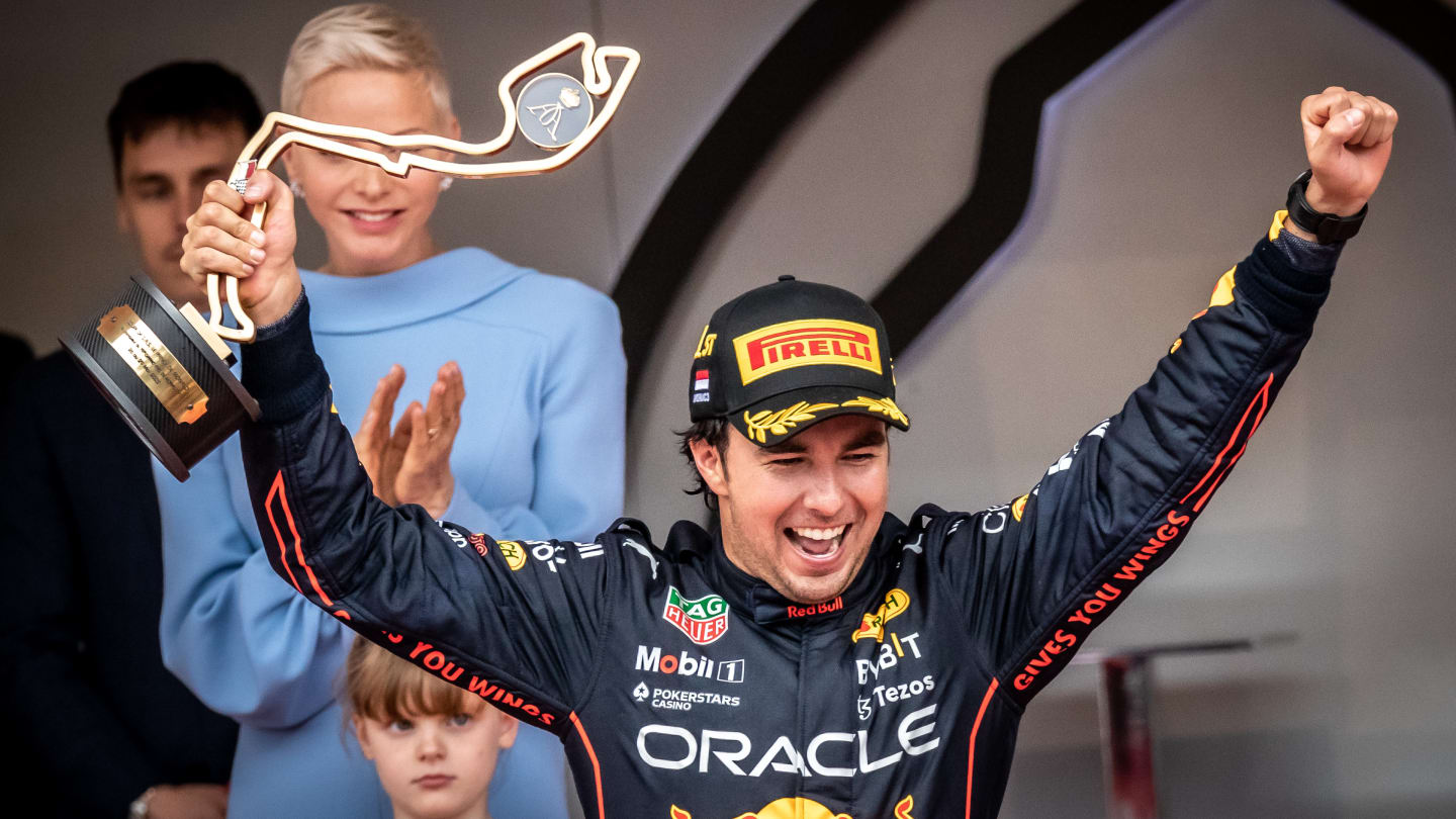 MONTE-CARLO, MONACO - MAY 29: Sergio Perez Mendoza (MEX) Oracle Red Bull Racing RB18 Honda, winner