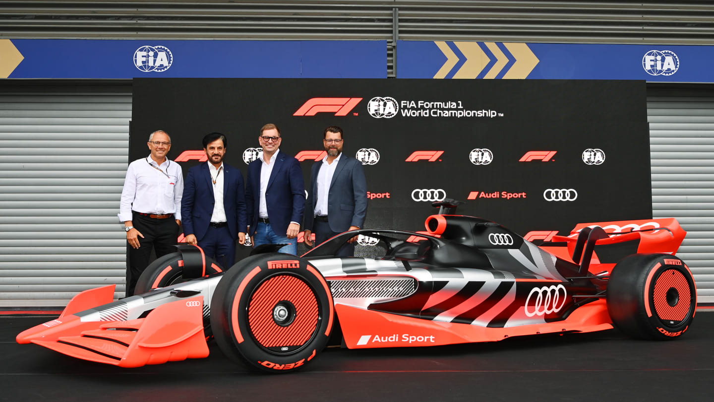 SPA, BELGIUM - AUGUST 26: (L-R) Stefano Domenicali, CEO of the Formula One Group, Mohammed ben