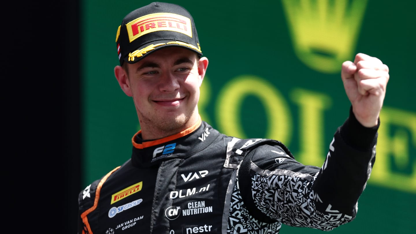 SPIELBERG, AUSTRIA - JULY 02: Race winner Richard Verschoor of Netherlands and Van Amersfoort