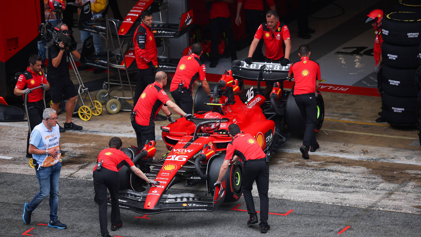 BARCELONA, SPAIN - JUNE 03: Charles Leclerc of Monaco driving the (16) Ferrari SF-23 during