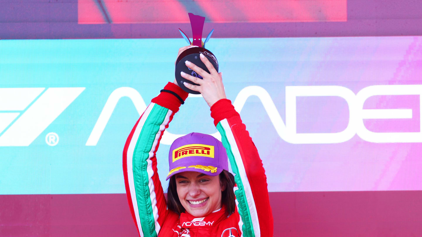 AUSTIN, TEXAS - OCTOBER 21: 1 Academy Drivers Champion Marta Garcia of Spain and PREMA Racing (15)