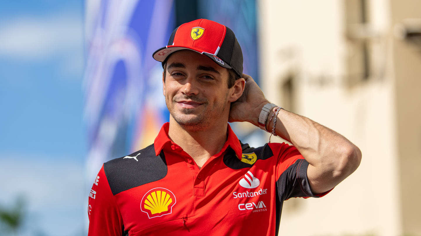 ABU DHABI, UNITED ARAB EMIRATES - NOVEMBER 23: Charles Leclerc of Monaco and Ferrari F1 team looks