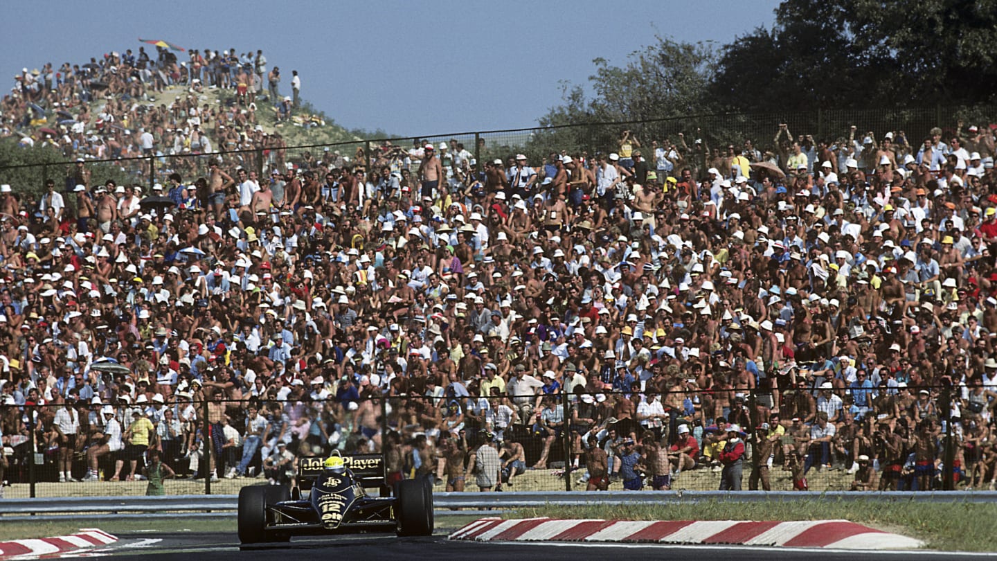 Ayrton Senna, Lotus-Renault 98T, Grand Prix of Hungary, Hungaroring, 10 August 1986. (Photo by