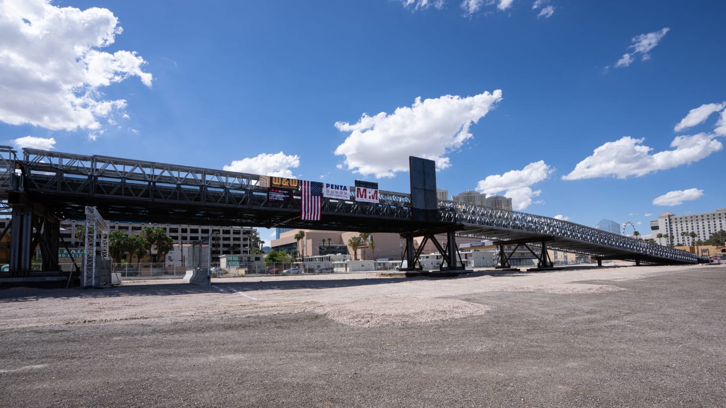 The decision was made to construct a temporary bridge over Flamingo Road