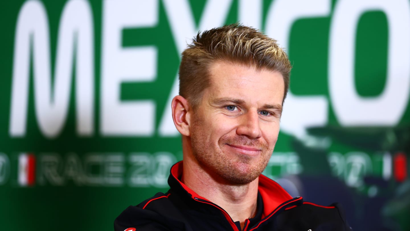 MEXICO CITY, MEXICO - OCTOBER 26: Nico Hulkenberg of Germany and Haas F1 attends the Drivers Press