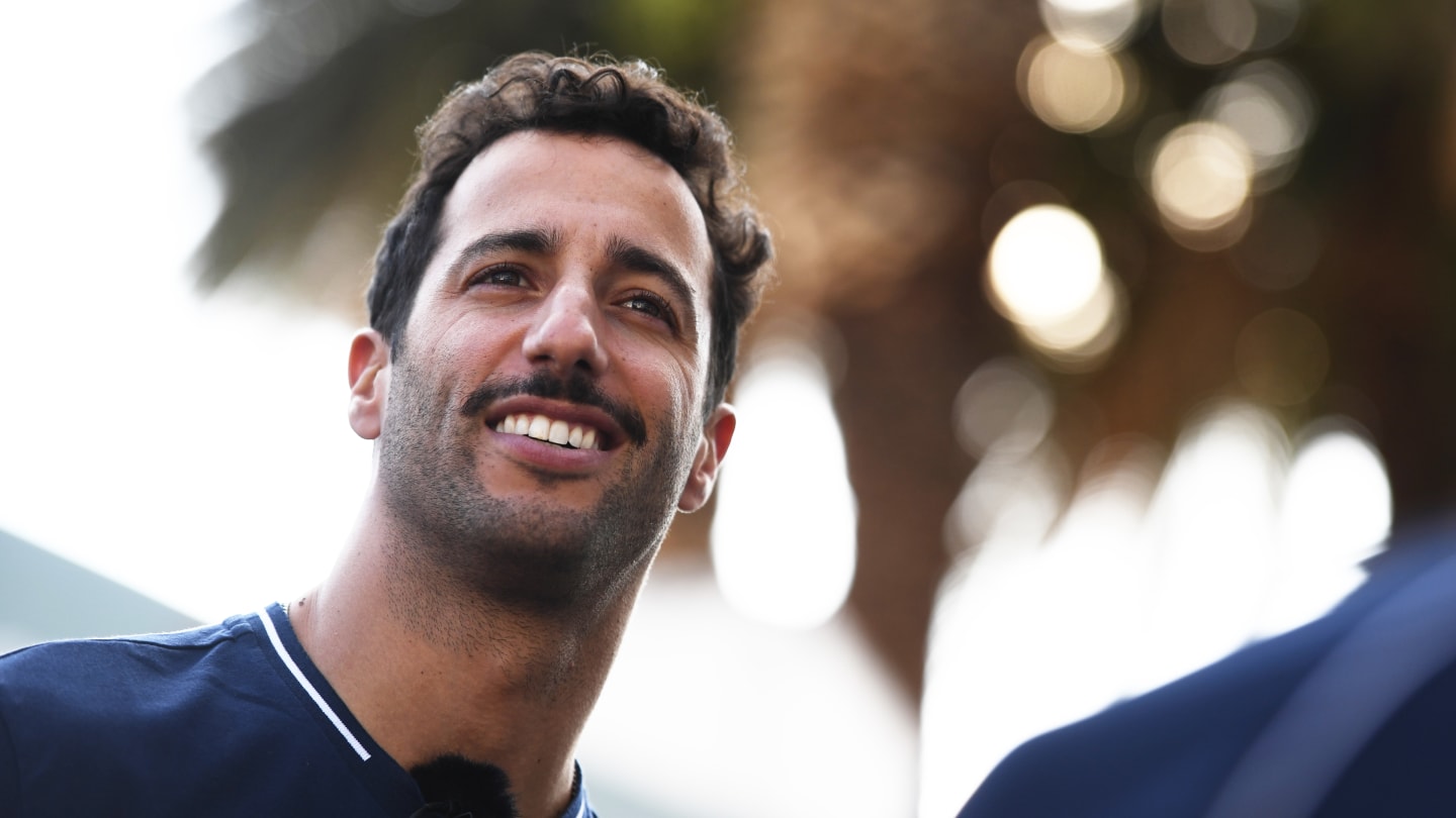 MEXICO CITY, MEXICO - OCTOBER 26: Daniel Ricciardo of Australia and Scuderia AlphaTauri looks on in