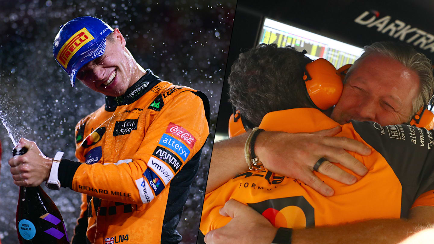 ABU DHABI, UNITED ARAB EMIRATES - DECEMBER 08:  Race winner Lando Norris of Great Britain driving