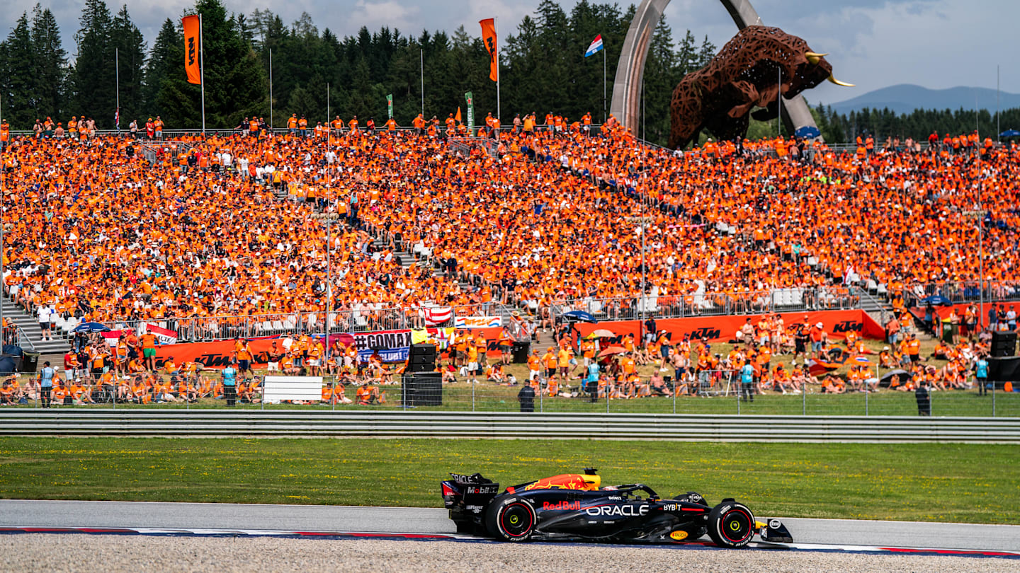 SPIELBERG, AUSTRIA - JUNE 30: Max Verstappen of Oracle Red Bull Racing on track for the Austrian