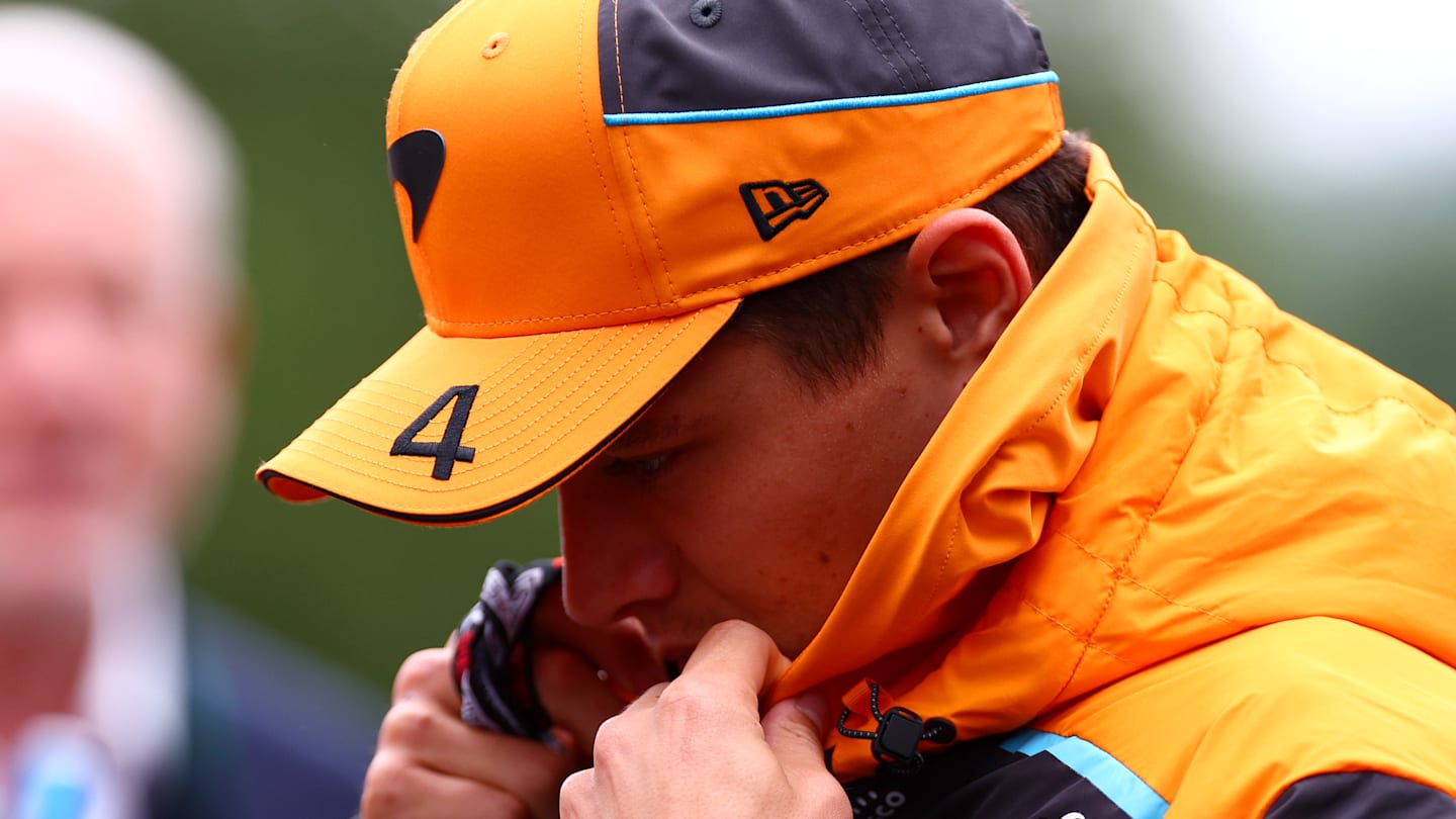 SPA, BELGIUM - JULY 27: Lando Norris of McLaren and Great Britain  during qualifying ahead of the