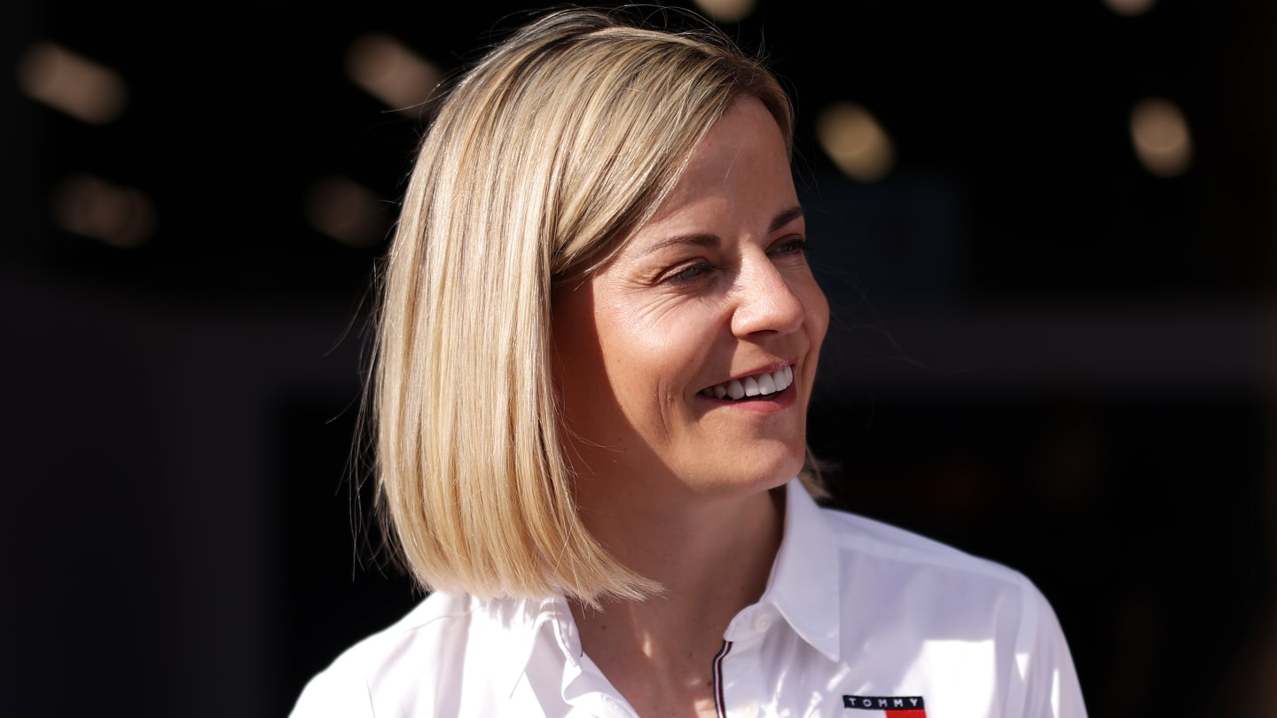 JEDDAH, SAUDI ARABIA - FEBRUARY 20: Susie Wolff, Managing Director of F1 Academy, looks on during