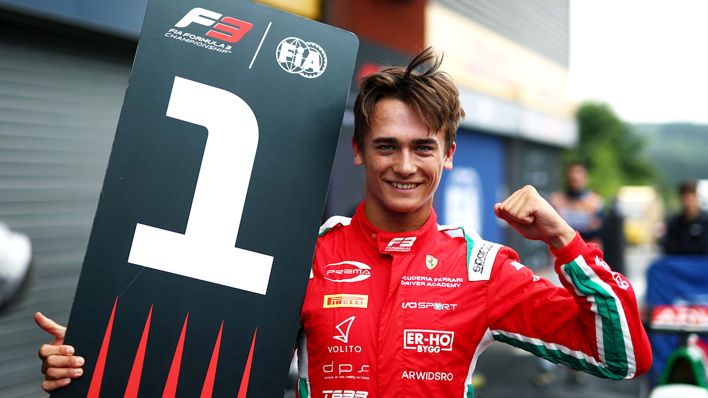 SPA, BELGIUM - JULY 27: Race winner Dino Beganovic of Sweden and PREMA Racing (1) celebrates in