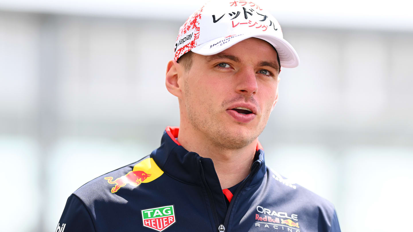 SUZUKA, JAPAN - APRIL 04: Max Verstappen of the Netherlands and Oracle Red Bull Racing walks in the