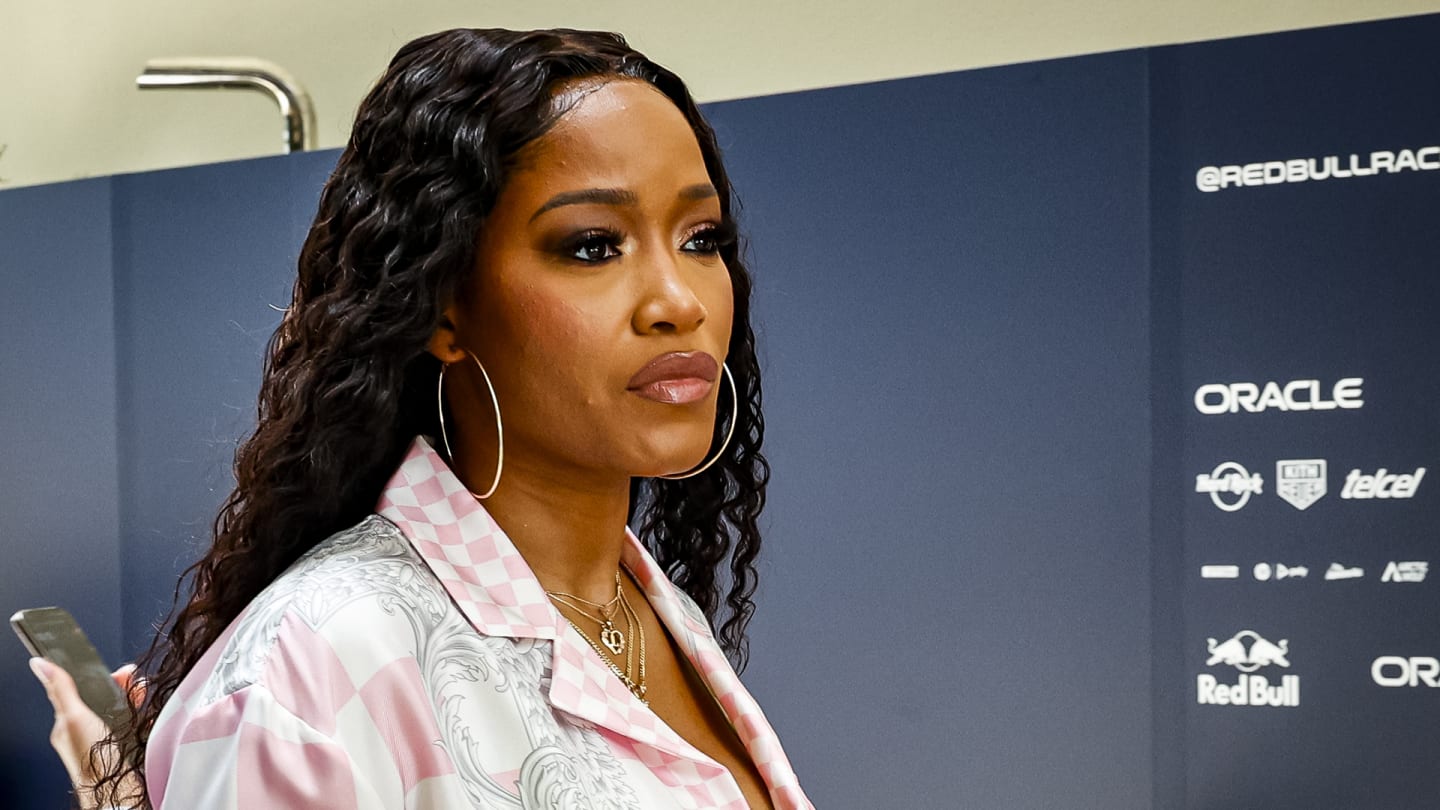 American actress and singer Keke Palmer strolled through the paddock on race day
