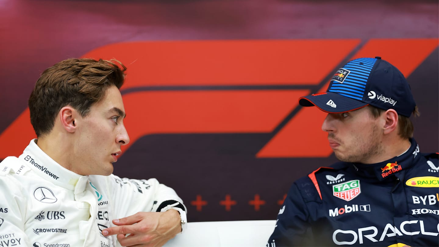 LUSAIL CITY, QATAR - NOVEMBER 30: Pole position qualifier Max Verstappen of the Netherlands and