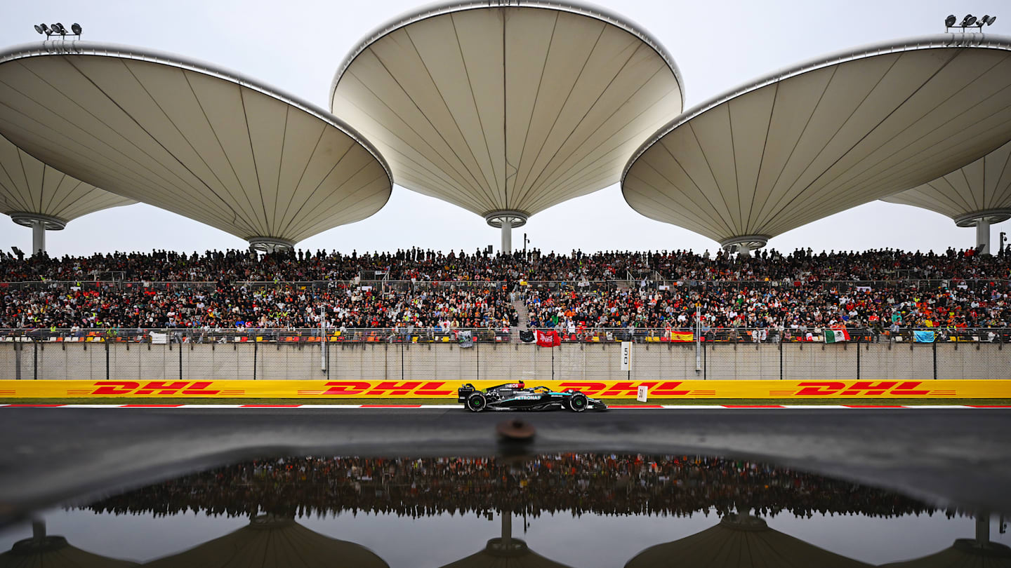 SHANGHAI, CHINA - APRIL 21: Lewis Hamilton of Great Britain driving the (44) Mercedes AMG Petronas